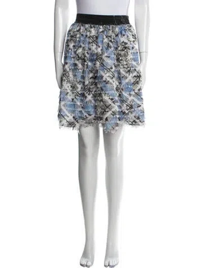 Pre-owned Cavalli Class Animal Print Mini Skirt In Blue