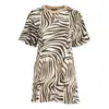 Cavalli Class Beige Cotton Dress In Black