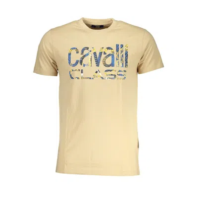 Cavalli Class Beige Cotton T-shirt In Neutral
