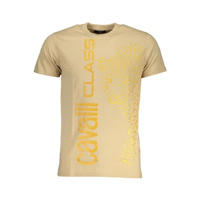 Cavalli Class Beige Cotton T-shirt In Neutral