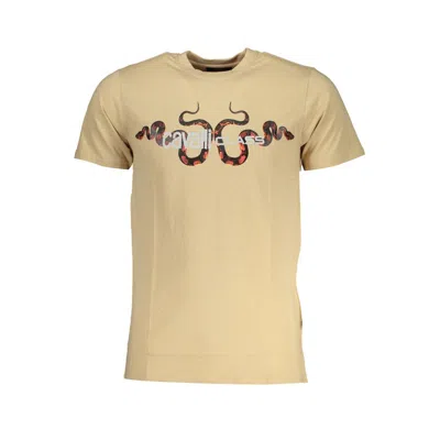 Cavalli Class Beige Cotton T-shirt In Brown