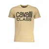Cavalli Class Beige Cotton T-shirt In Brown