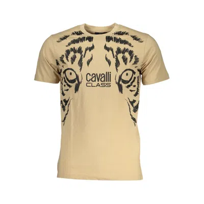 Cavalli Class Beige Cotton T-shirt