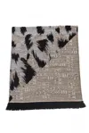 Cavalli Class Beige Wool Scarf In Beige