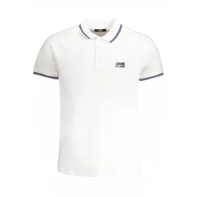Cavalli Class Bianco Cotton Men Polo In White