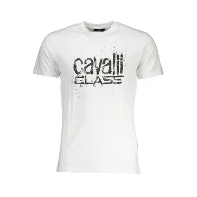 Cavalli Class Bianco Cotton Men T-shirt In White