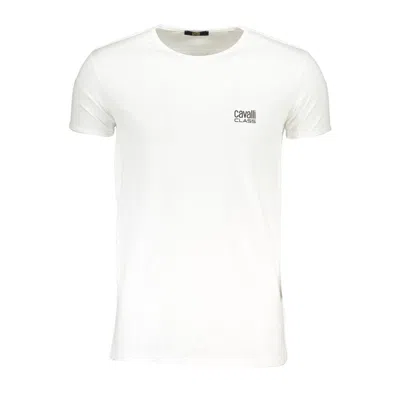 Cavalli Class Bianco Cotton Men T-shirt In White