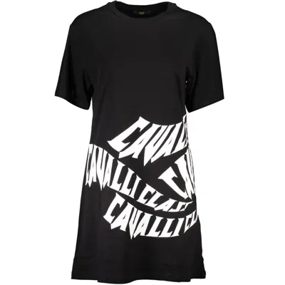 Cavalli Class Black Cotton Dress