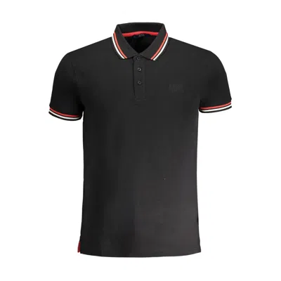 Cavalli Class Black Cotton Men Polo Men's Shirt