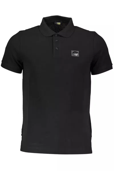 CAVALLI CLASS CAVALLI CLASS BLACK COTTON MEN POLO MEN'S SHIRT