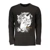 Cavalli Class Black Cotton Sweater In Black