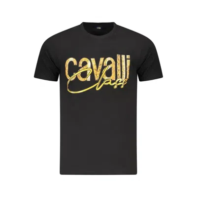 Cavalli Class Black Cotton Men T-shirt