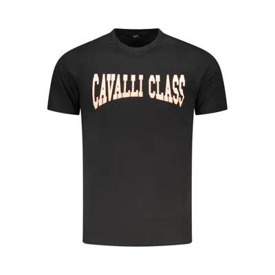 Cavalli Class Black Cotton Men T-shirt