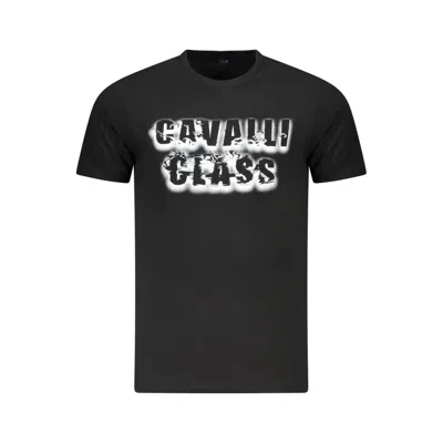 Cavalli Class Black Cotton Men T-shirt