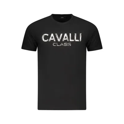 Cavalli Class Black Cotton Men T-shirt