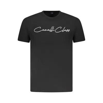 Cavalli Class Black Cotton Men T-shirt