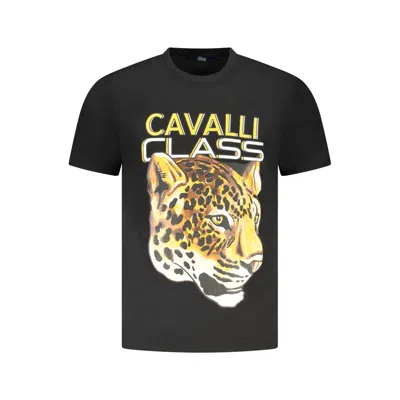 Cavalli Class Black Cotton Men T-shirt