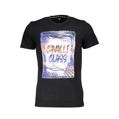 CAVALLI CLASS BLACK COTTON MEN T-SHIRT