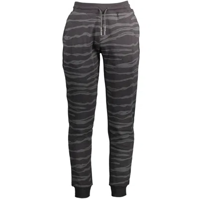 Cavalli Class Black Cotton Pant In Gray