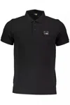 CAVALLI CLASS BLACK COTTON POLO SHIRT