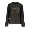 Cavalli Class Black Cotton Sweater In Black