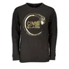 Cavalli Class Black Cotton Sweater In Black