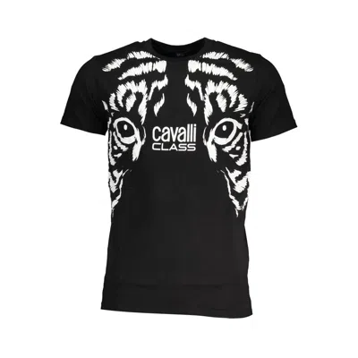 Cavalli Class Black Cotton T-shirt