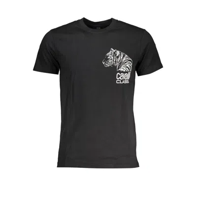 Cavalli Class Black Cotton T-shirt