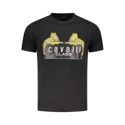 Cavalli Class Black Cotton T-shirt