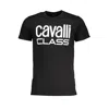 Cavalli Class Black Cotton T-shirt In Black