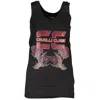 Cavalli Class Black Cotton Tank Top In Black