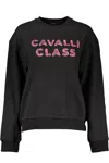 Cavalli Class Black Cotton Sweater In Black