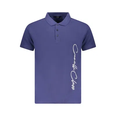 CAVALLI CLASS BLUE COTTON MEN POLO SHIRT