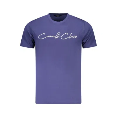 Cavalli Class Blue Cotton Men T-shirt