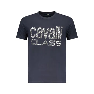 Cavalli Class Blue Cotton Men T-shirt