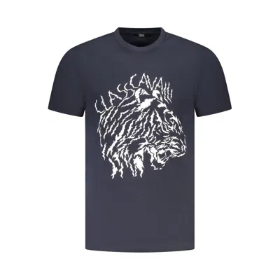 Cavalli Class Blue Cotton Men T-shirt