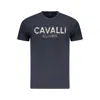 Cavalli Class Blue Cotton Men T-shirt