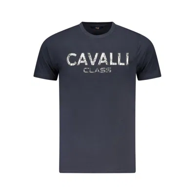 Cavalli Class Blue Cotton Men T-shirt