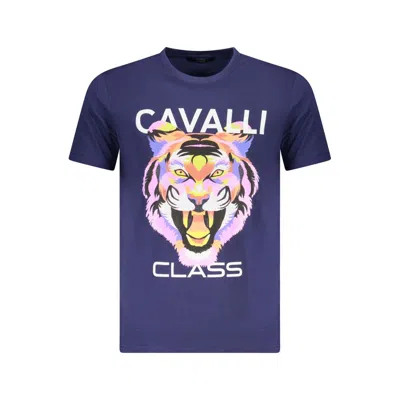 Cavalli Class Blue Cotton Men T-shirt