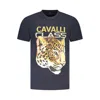 Cavalli Class Leopard-print T-shirt In Blue