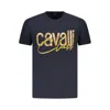 Cavalli Class Blue Cotton Men T-shirt In Blue