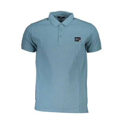 Cavalli Class Blue Cotton Polo Men's Shirt