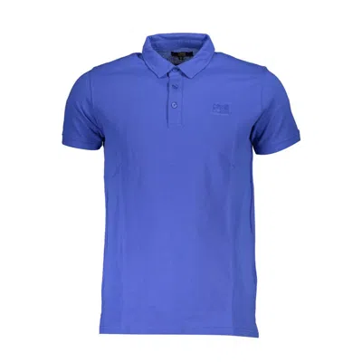Cavalli Class Blue Cotton Polo Men's Shirt