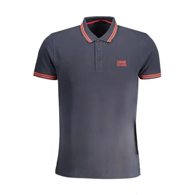 Cavalli Class Blue Cotton Polo Shirt In Purple