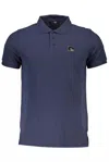 Cavalli Class Blue Cotton Men Polo Shirt In Blue