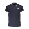 Cavalli Class Blue Cotton Men Polo Shirt In Blue