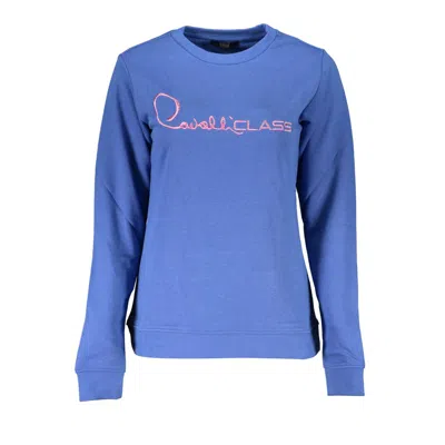 CAVALLI CLASS BLUE COTTON WOMEN'S SWEATSHIRT
