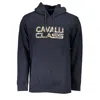 Cavalli Class Blue Cotton Men Sweater In Black
