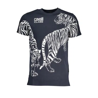 Cavalli Class Blue Cotton T-shirt