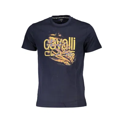 Cavalli Class Blue Cotton T-shirt